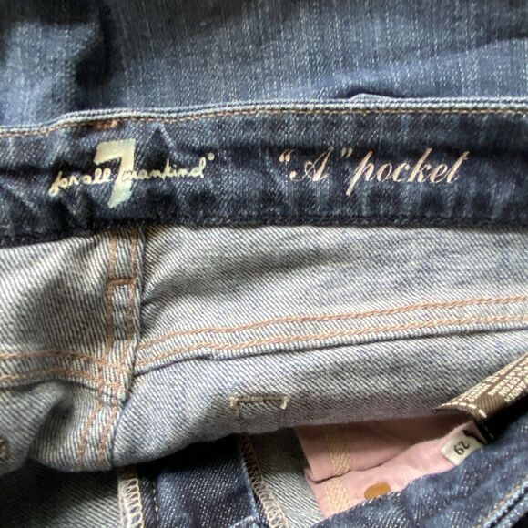 7 Seven For All Mankind "A" Pocket Jeans Womens 29 x 34 Flare Low rise Bootcut - Picture 10 of 13
